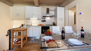 Family Townhome, 2 Bedrooms, Fireplace (La Via degli Dei Base Trekking Home) | Private kitchen | Espresso maker - Trekking Home La Via degli Dei Toscana (Vaglia)