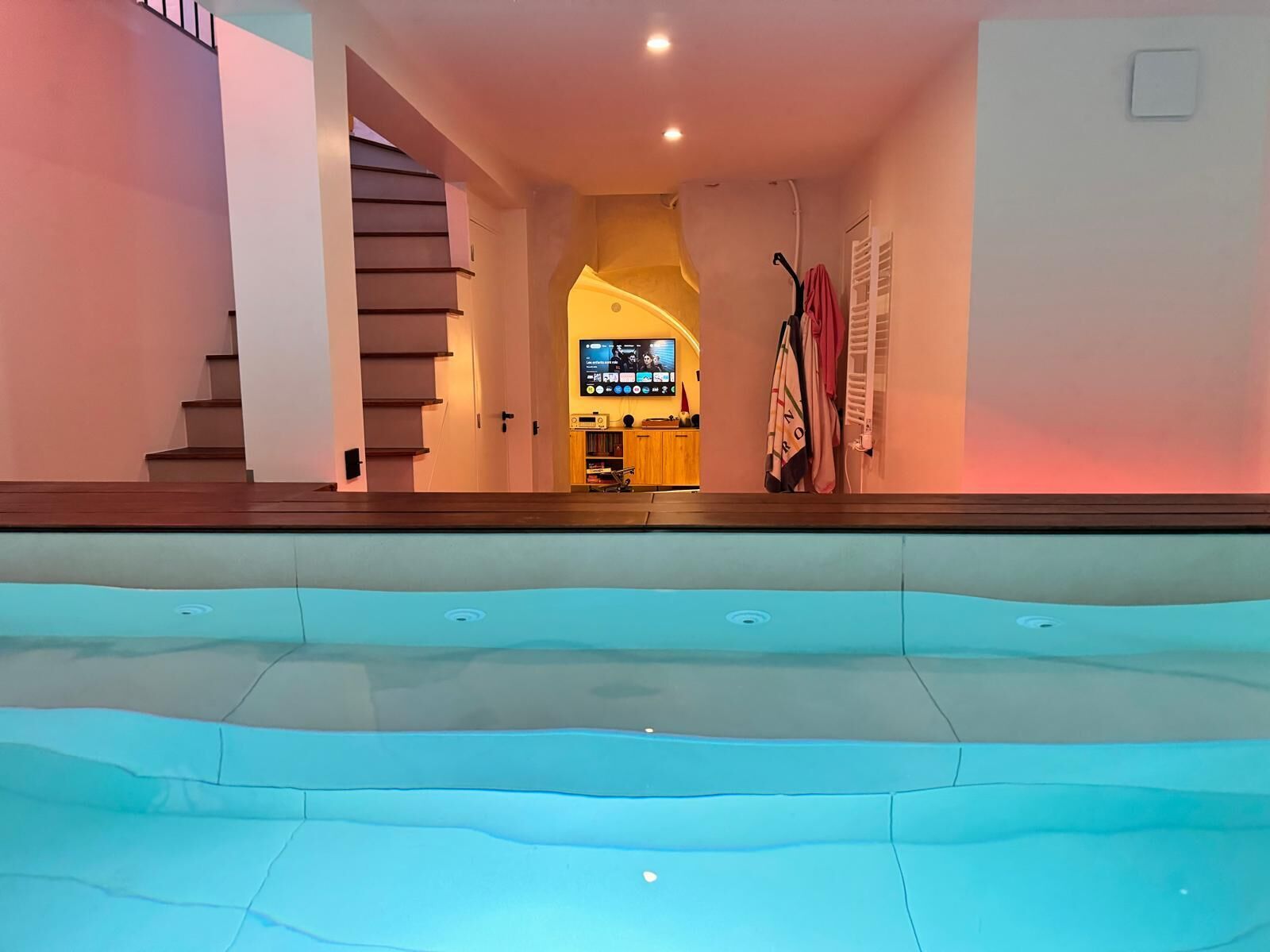 Indoor pool, a heated pool