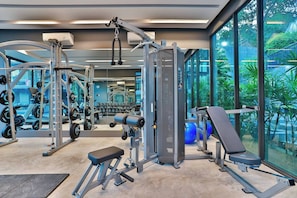 Appartement, 1 chambre, accessible aux personnes à mobilité réduite, balcon | Salle de remise en forme