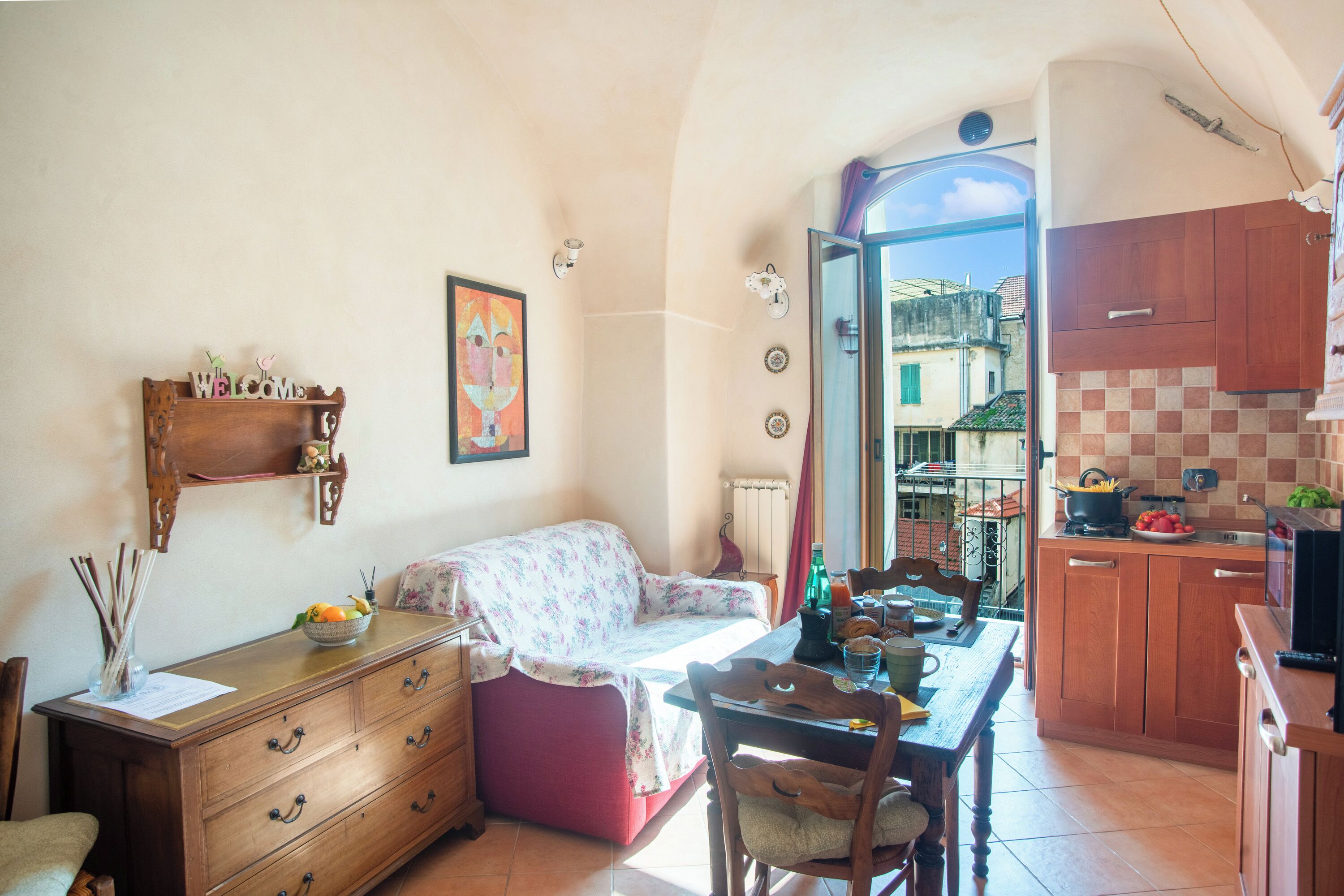 Family Apartment, Multiple Bedrooms (Casa di Lella) | Living area | Flat-screen TV