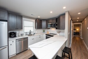 Fridge, microwave, oven, stovetop - 3BR - Walk to Beach + Boardwalk | Near Downtown OC (Ocean City)