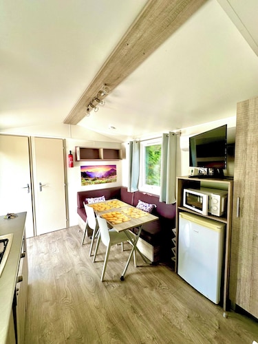 Cottage 2 Mobilhome 2 Zimmer Unterkunft für 2 Erwachsene + 1 Kind auf Ecksofa