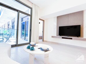 Living room - Stunning 1bedroom With Balcony in Studio City (Dubai)