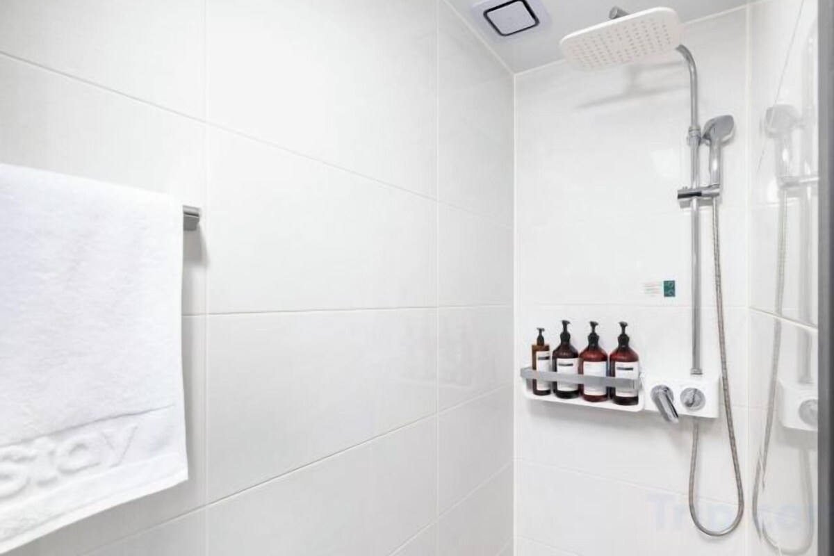 Hair dryer, bidet, toilet paper