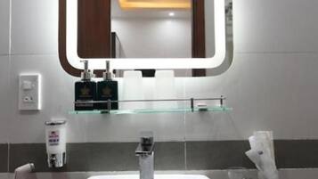 Free toiletries, hair dryer, slippers, bidet