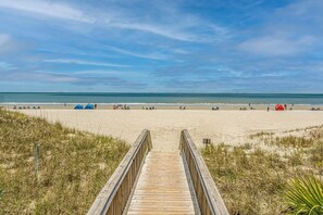 On the beach, beach towels - Stunning Oceanfront Views! - 4BR - End Unit - Large Wrapround Balcony - Pools (Myrtle Beach)