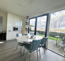 Bungalow, 3 Schlafzimmer, Terrasse, Gartenblick | Speisen