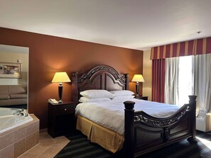 Suite, 1 King Bed, Accessible, Jetted Tub | Desk, laptop workspace, blackout curtains, soundproofing - Express Inn Leesville Ft Johnson, SureStay Collection by BW (Leesville)