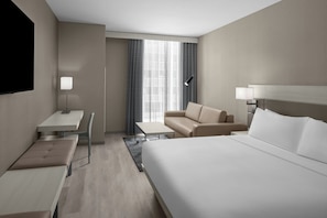 In-room safe, desk, laptop workspace, blackout drapes