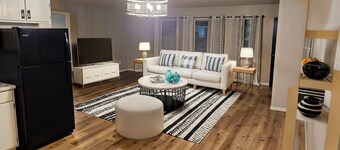 Furnished accommodation with kitchen, one full bath and 2 bedroom's.