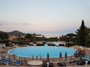 A heated pool