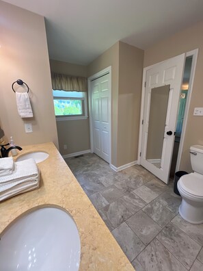 Shower, hair dryer, towels, soap - Big Dam Room right off VA Creeper Trail Damascus (Damascus)