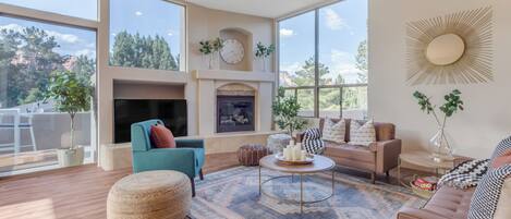 TV connectée, cheminée