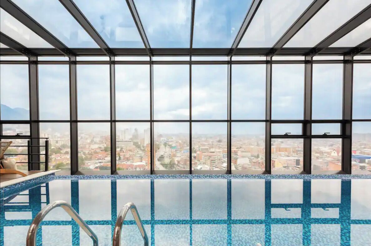 Indoor pool, a heated pool