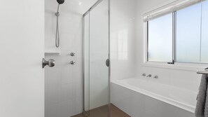 Shower, hair dryer
