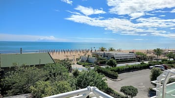 Private beach, sun-loungers, beach umbrellas, beach bar