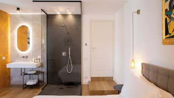 Suite, Poolblick | 2 Schlafzimmer, hochwertige Bettwaren, Daunenbettdecken