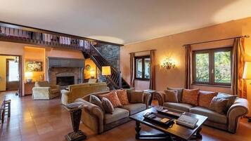 TV, caminetto, videogiochi, lettore DVD