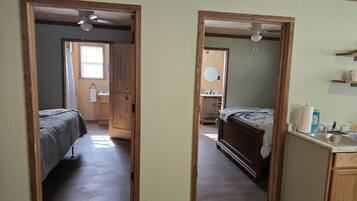 2 bedrooms, bed sheets