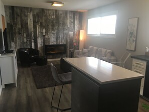 TV connectée, cheminée