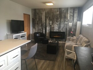TV connectée, cheminée