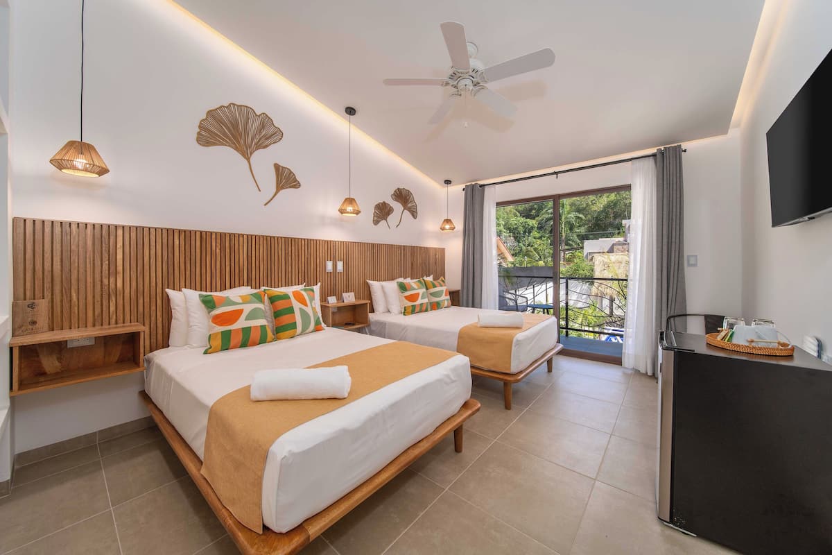 Deluxe Double Room, 2 Double Beds | Premium bedding, in-room safe, blackout drapes, iron/ironing board