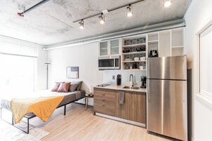 Kaupunkistudio, kaupunkinäköala | Ilmainen Wi-Fi, vuodevaatteet