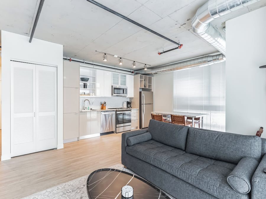 City Apartment, Multiple Beds, City View | Living area