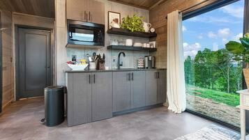 Microwave, oven, stovetop, coffee/tea maker