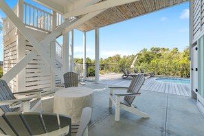 Terrace/patio - NEW to Proactive Vacations "153 Sailfish" is a 3 Bedroom, 2 Bathroom Home with Private Pool! (Holden Beach)