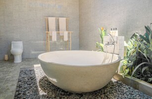 Towels, soap, shampoo, toilet paper