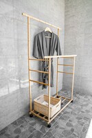 Towels, soap, shampoo, toilet paper