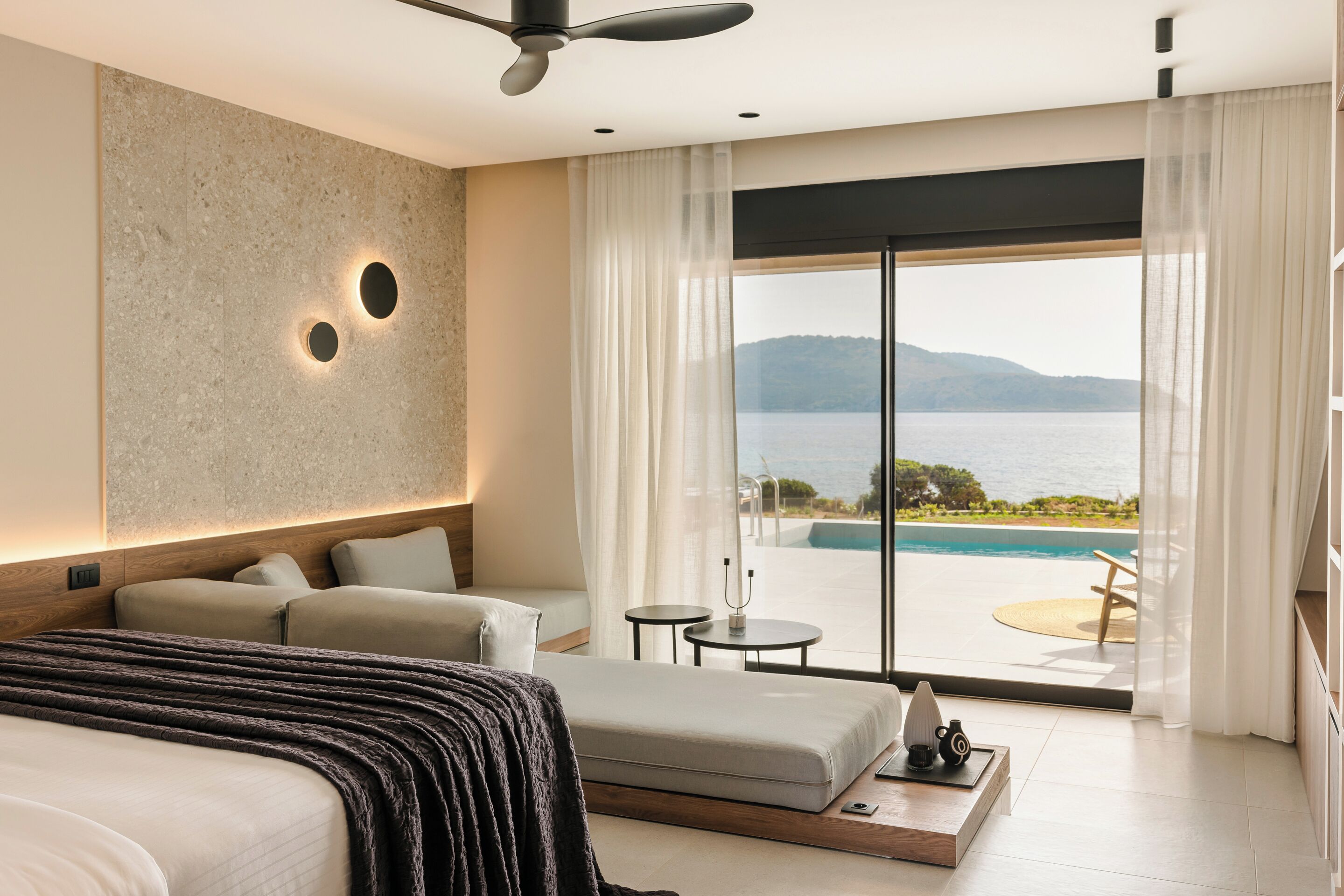 Apartment, 1 Schlafzimmer, eigener Pool | Ausblick vom Zimmer