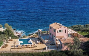 Exterior - Astarte Villas - Evilia Beach Villa With Private Pool (WP26+F3H Elation, Greece)