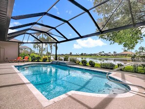 A heated pool