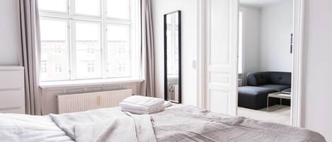 2 bedrooms, iron/ironing board, WiFi, bed sheets