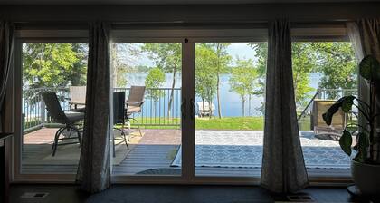 Beautiful deck overlooking Maple Lake with private, shared dock.