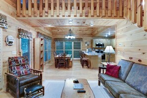 Smart TV, fireplace, video games, foosball - Secluded Cabin w/ Hot Tub & Mountain Views (Cherry Log)