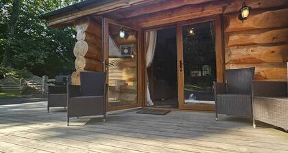 Includes admission to Hoo Zoo and Dinosaur World. Log cabin with hot tub.