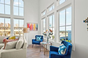 Smart TV, DVD player, books, video library