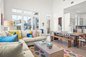 Smart TV, DVD player, books, video library