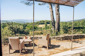 Terrace/patio - villa in Lourmarin, 6 en-suite bedrooms, exceptionnal view (Lourmarin)