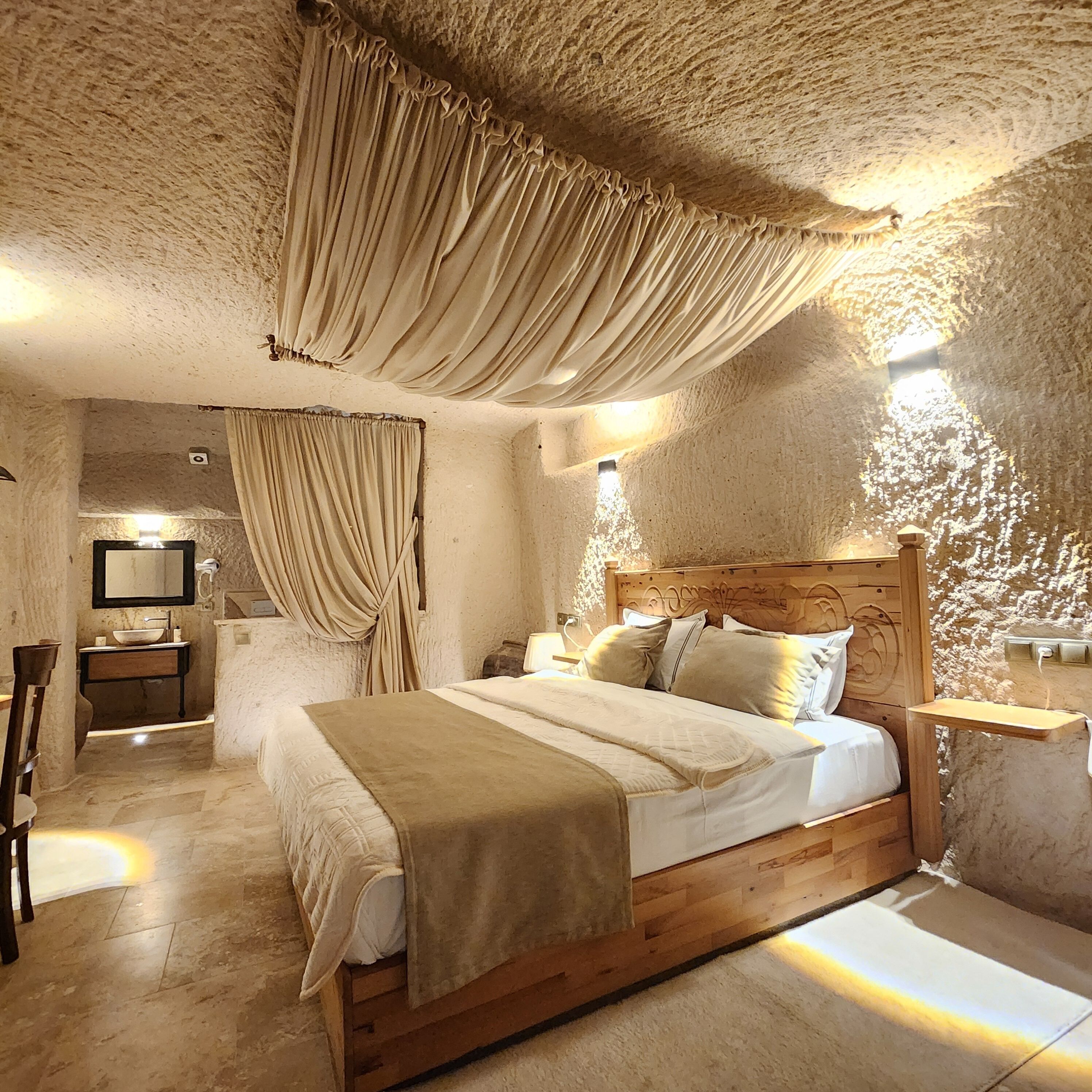 Mazaka Cave Room | Premium bedding, memory foam beds, minibar, in-room safe