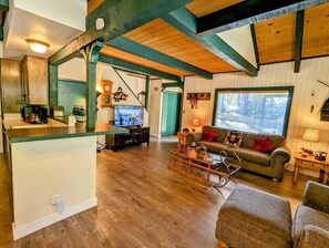 TV, fireplace - Premier Townhouse Just Steps from Snow Summit Mountain Resort! (Big Bear Lake)