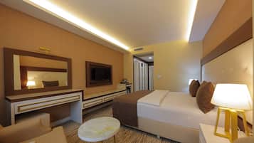 Premium bedding, memory-foam beds, minibar, in-room safe