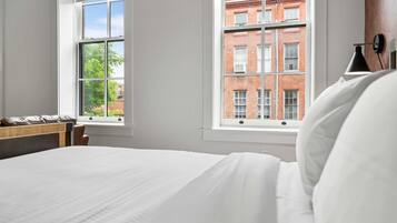 1 bedroom, desk, iron/ironing board, travel crib