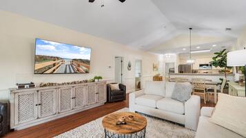 Smart TV, books, music library, offices