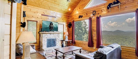 TV, fireplace, video games