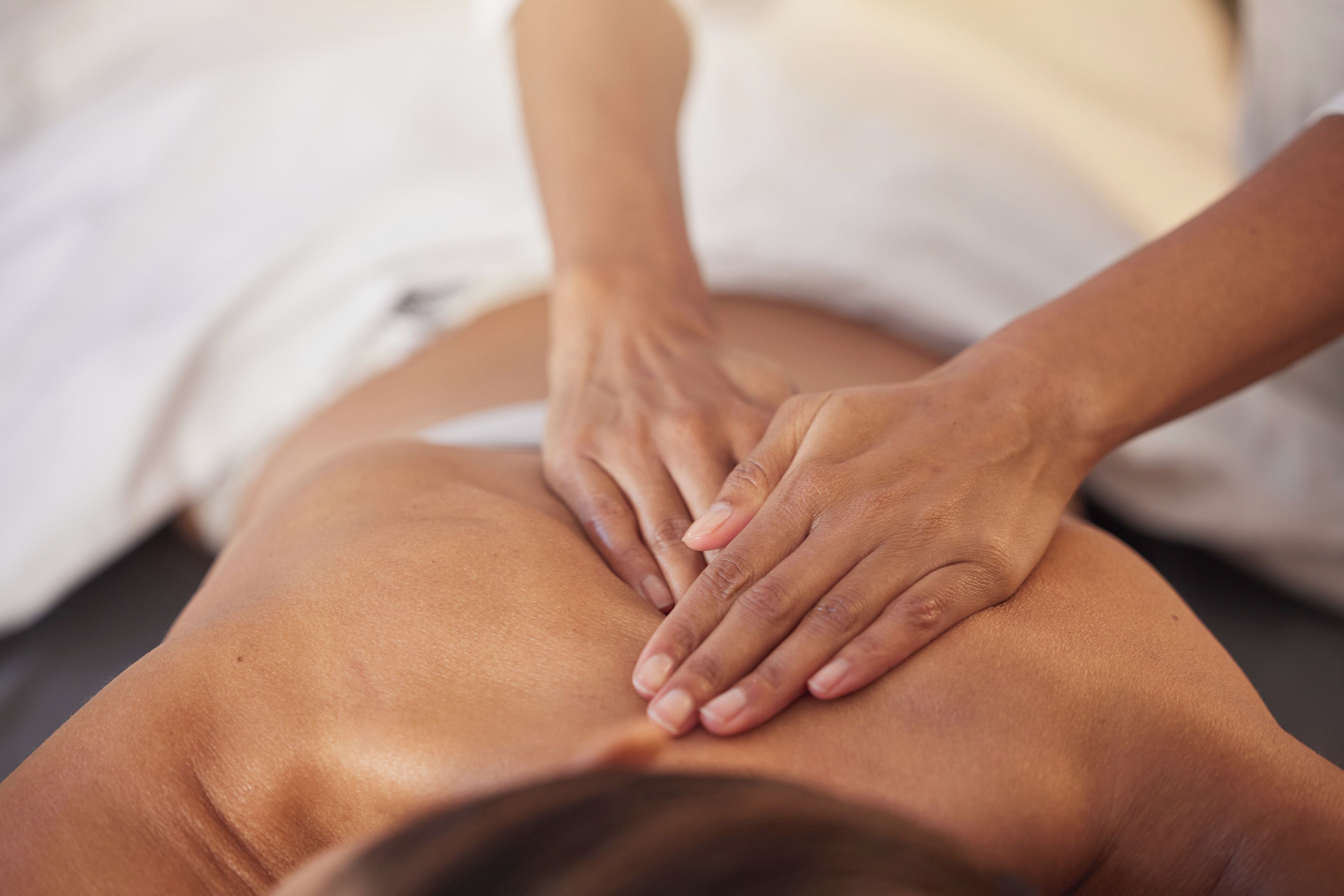 A person receiving a massage.