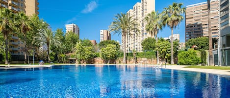 A heated pool